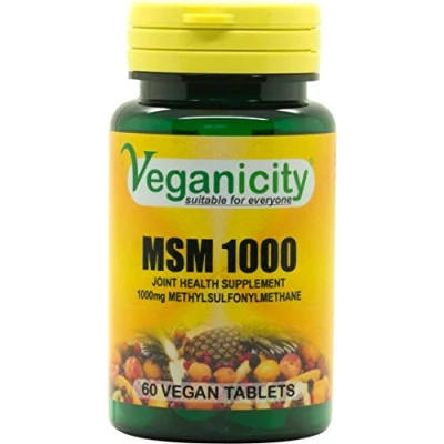 Image of Veganicity MSM 1000mg : High Strength Joint Nutrient 60 Tablets