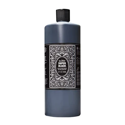 Image of Speedball Highly Opaque Super Black India Ink, Black, 32oz, Applied By Pen, Brush, Airbrush, Free Flowing, Waterproof, Carbon Pigment, Lightfastness