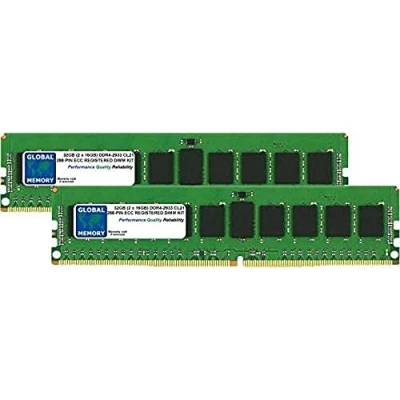Image of 32GB (2 x 16GB) DDR4 2933MHz PC4 23400 288 PIN ECC REGISTERED DIMM (RDIMM) MEMORY RAM KIT COMPATIBLE WITH SERVERS/WORKSTATIONS/MOTHERBOARDS