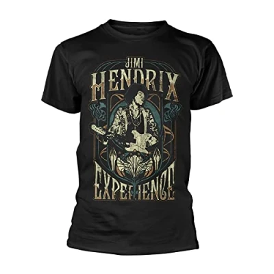 Image of Jimi Hendrix Art Nouveanu T Shirt (Medium) Black