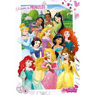 Image of Pyramid International I am a Princess Maxi Poster, Wood, Multi Colour, 61 x 91.5 cm