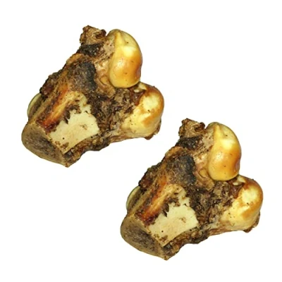 Image of YöL Pack Of 2 Roast Knuckle Bone Buffalo Beef Flavour Large Dog Chew Treat Real Meat