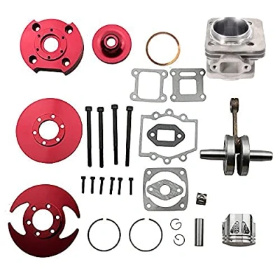 Image of GOOFIT 44mm Big Bore 53cc 54cc Top Kit Replacement For 2 Stroke 47cc 49cc Engine Mini Quad Pocket Bike