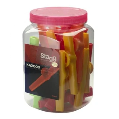 Image of Stagg 12100 Colourful Kazoos Whistles (Pack of 30)