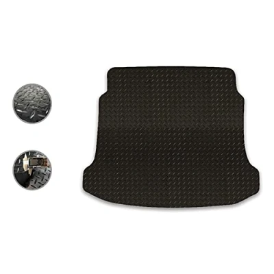 Image of Car Mat Co Tailored Fit Black Heavy Duty Rubber Boot for Peugeot 308 2007 13 [Estate]