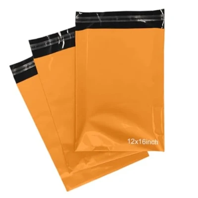 Image of PACKY® 100 Orange Postage Bags 12&#039;&#039; x 16&#039;&#039; Self Sealed Parcel 300mm 400mm Strong Waterproof Colour Mailing Eco Friendly Poly Mailers Delivery Courier Shipping Mailer