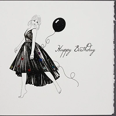 Image of Happy Birthday Handmade Open Card S1