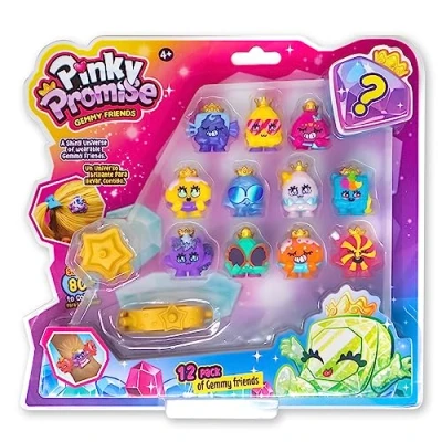 Image of BANDAI TH00004 Royals 12 Pack This Pinky Promise Multipack Contains Collectable Gemmy Friends 1 Bracelet and Hairclip Combine Gems Girls Jewellery for Wearable Fun