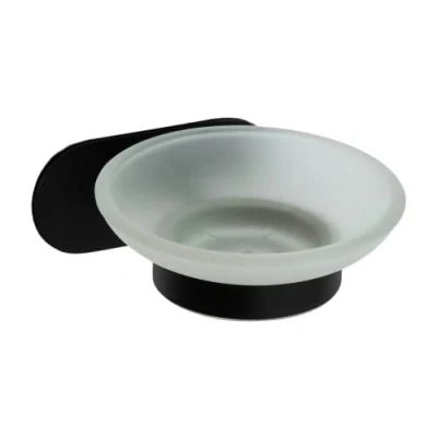 Image of Ambrosya Soap Holder without drilling Dish Dispenser Lotion Wall for Gluing (Stainless Steel (Black))
