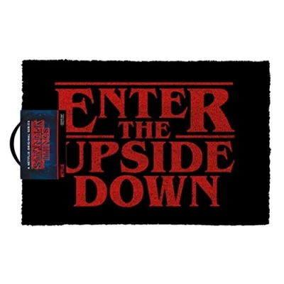 Image of Pyramid International Stranger Things Coir Doormat with Enter The Upside Down Quote 40cm x 60cm Official Merchandise