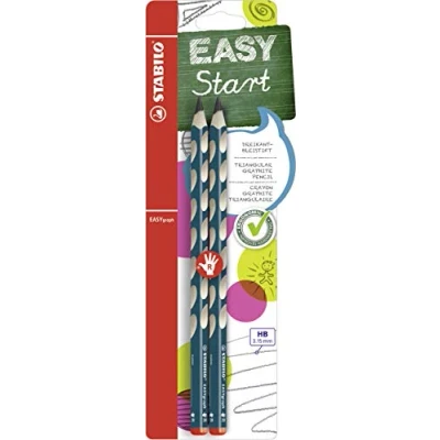 Image of Ergonomic Graphite Pencil STABILO EASYgraph Right Handed Pack of 2 Petrol HB