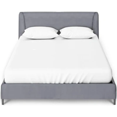 Image of Comfy King Fitted Sheet, Wrinkle Free Plain Bedding Percale Bedsheet, Polycotton Size Sheets, White