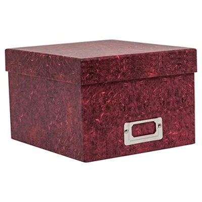 Image of The Photo Album Company Storage Box Holds 700 Photographs Red 5x7 (13x18cm) ALBOX57RED