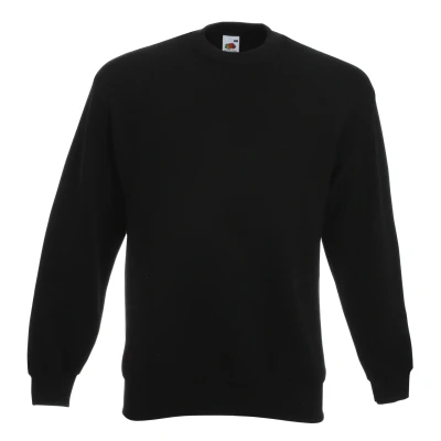 Image of Fruit of the Loom Unisex Premium 70/30 Set In Sweatshirt (Black) Size Large