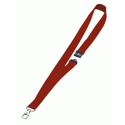 Image of Durable Textile Lanyard 20 mm Red Pack of 10 Necklaces Includes Safety Release Holds a Variety Badges and Passes