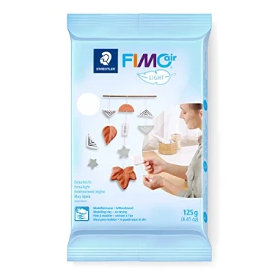 Image of STAEDTLER 8133 0 FIMOair Air Drying Modelling Clay, 125g White (Pack of 1)