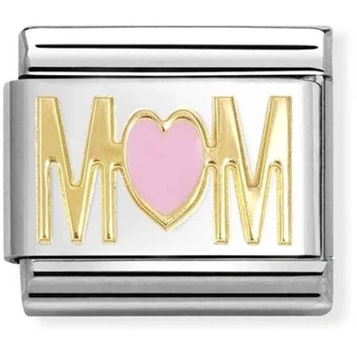 Image of Nomination Pink Heart Mum Charm