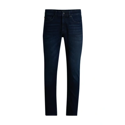 Image of BOSS Mens Delaware BO Pure Blue Slim fit Jeans in Comfort Stretch Denim