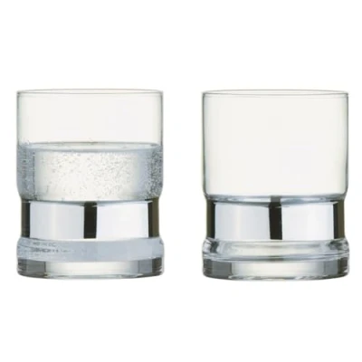 Image of Anton Studios Set of 2 SoHo DOF Tumblers Silver