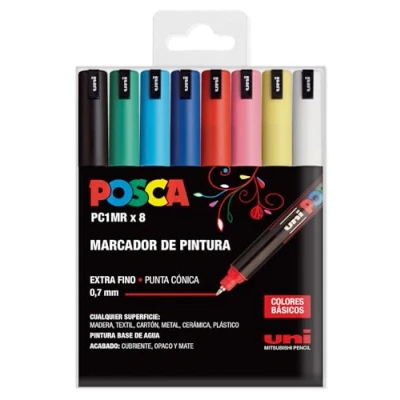 Image of Set of 8 markers 0.7 mm POSCA PC 1MR