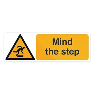 Image of Fixman 713473 Self Adhesive Mind The Step Sign 300 x 100mm