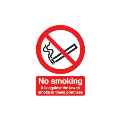 Image of Sitesafe NO Smoking It is Against The Law Vinyl Sign 148 x 210mm