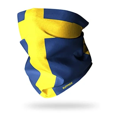 Image of Ruffnek FLAG OF SWEDEN Multifunctional Neck Warmer, Tube Scarf, Snood Men, Women Skiing, Hiking, Cycling