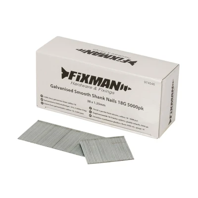 Image of Fixman Galvanised Smooth Shank Nails 18G 5000pk 38 x 1.25mm