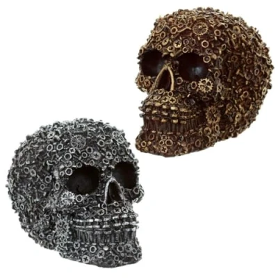Image of Puckator Nuts Bolts &amp; Screws Skull Decoration Home Decor Mechanic Ornaments Resin Accessories Living Room Gothic Skeleton Goth Gifts For Men