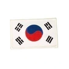 Image of Martial Arts Embroidered Badge Korean Flag Patch NO 49