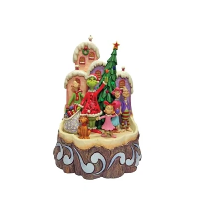 Image of Grinch by Jim Shore Carved Heart Figurine