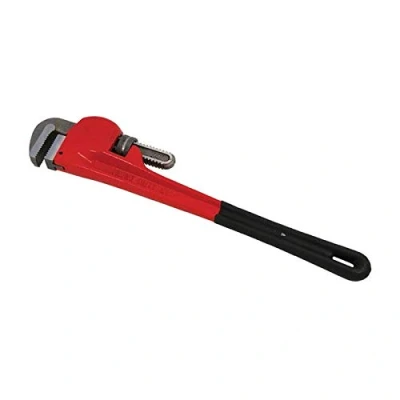 Image of Dapetz ® Pipe Wrench 600mm, 24&quot; Straight Heavy Duty Plumbing Spanner Stillson Adjustable Soft Grip Handle