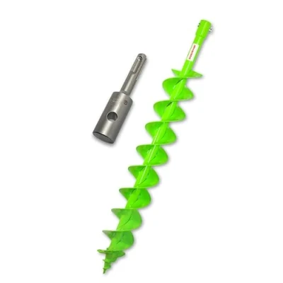 Image of WERHE Earth auger 100 mm with SDS Plus holder Robust drill tip Pile Double shaft
