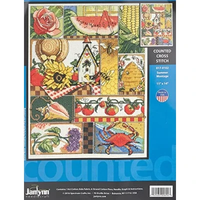 Image of Janlynn Summer Montage, Paper, 11&quot;x14&quot; 14 Count, 11 by 14&quot;