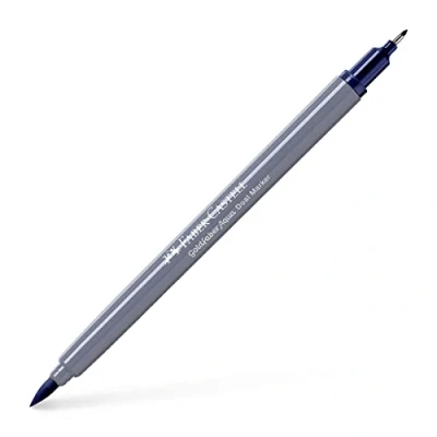 Image of Faber Castell Creative Studio Goldfaber Aqua Dual Marker, Indanthrene Blue, Single For Art, Craft, Drawing, Sketching, Home, School, University, Colouring