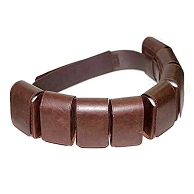 Image of Boba Fett Belt + Pouches X 8 Costume Props Accessories Brown (Large)