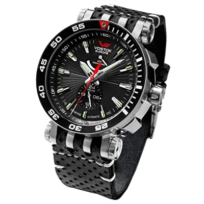 Image of Vostok Europe Energia Rocket 575A538 Automatic Power Reserve Stainless Steel, Black