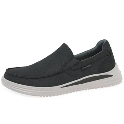 Image of Skechers Men&#039;s 204785 BLK Casual Shoes, Black Canvas, 6.5 UK