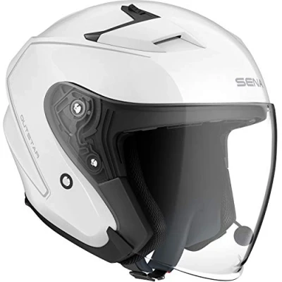 Image of Sena Outstar Open Face Smart Helmet (Gloss White, M)