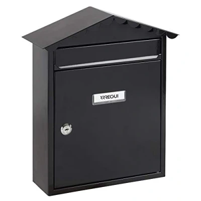 Image of Arregui Visit Outdoor Letterbox (Steel, 360 x 300 110 mm), Black, E5744