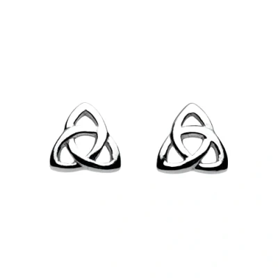 Image of Heritage Women&#039;s Sterling Silver Celtic Trinity Knot Stud Earrings