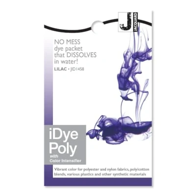 Image of Jacquard iDye Poly Fabric Dye Lilac for Natural, Synthetic, Polyester and Blended Textile Fibres 14g No Mess Packet