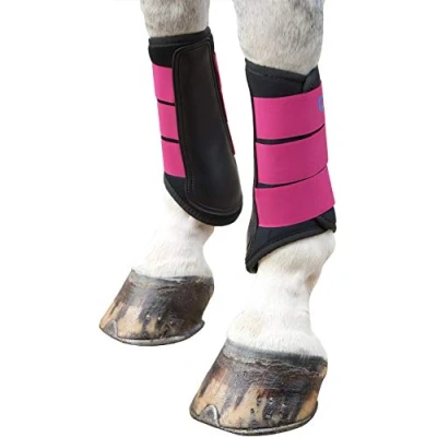 Image of Shires Arma Neoprene Brushing Boots in Raspberry Cob, Rspbry