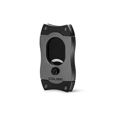 Image of Colibri S Cut Cigar Cutter Classic Straight Up to 66 Ring Gauge Cigars Ergonomic Design Non Stick Coating Spring Loaded Release Mechanism Includes Nice Gift Box