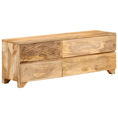 Image of vidaXL TV Cabinet Solid Mango Wood 110x30x40 cm