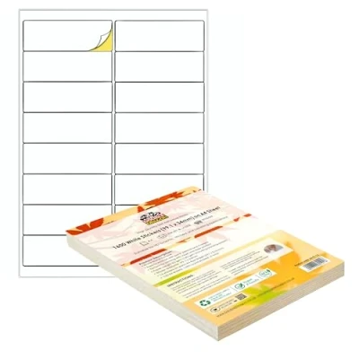 Image of Double Dragon, A4 Self Adhesive Address Labels Sticker Paper, 16 Per Sheet, 100 Sheets, 99.1 x 34mm (1600 Labels)