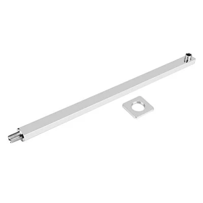 Image of Yosoo 60cm Square Shower Extension Arm Fixed Rain Head Chrome Wall Mounted For