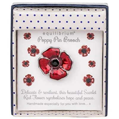 Image of Equilibrium Silver Plated Costume Jewellery &amp; Accessories Poppy Pin 279406