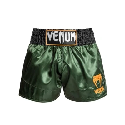 Image of Venum Classic MUAY THAI Shorts Sports shorts, Men&#039;s, Size: XXL, Green/black/gold
