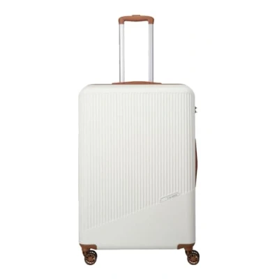 Image of Travelite Bali Series 4 Wheel Suitcase Set 3 Pieces Sizes L/M/S, Luggage ABS Hard Shell Trolleys, Cognac, Trolley Größe L (77 cm), with Wheels